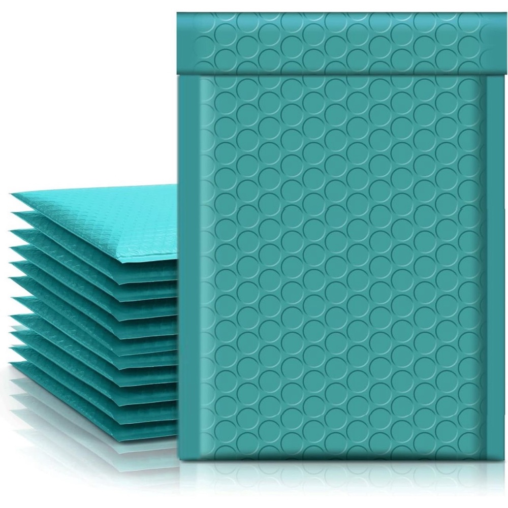 12 PCS 4x8 Turquoise Padded Envelopes
